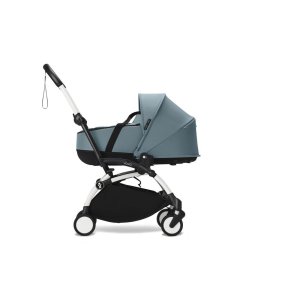 Poussette trio yoyo 3 - châssis blanc pack 6+ siège auto izi go modular x2 by besafe + nacelle aqua Stokke