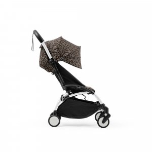 Poussette yoyo 3 châssis blanc pack 6+ leopard - wild collection Stokke