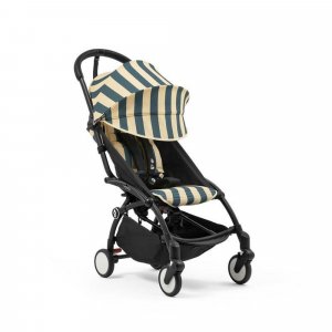 Poussette yoyo 3 châssis noir pack 6+ monaco - edition limitée riviera Stokke