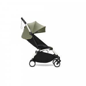 Poussette yoyo 3 châssis blanc pack 6+ olive Stokke