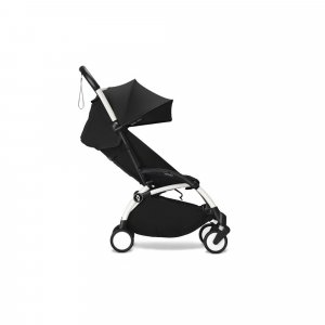 Poussette yoyo 3 châssis blanc pack 6+ noir Stokke