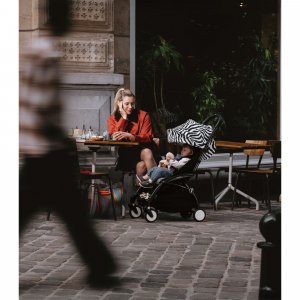 Poussette yoyo 3 châssis noir pack 6+ zebra - wild collection Stokke