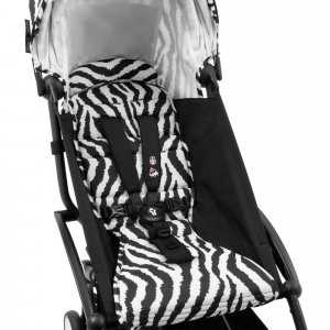 Poussette yoyo 3 châssis noir pack 6+ zebra - wild collection Stokke