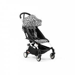 Poussette yoyo 3 châssis blanc pack 6+ zebra - wild collection Stokke