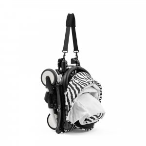Poussette yoyo 3 châssis blanc pack 6+ zebra - wild collection Stokke