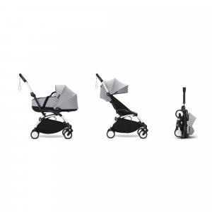 Poussette duo yoyo 3 - châssis blanc + nacelle Stokke