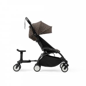 Poussette complète yoyo 3 châssis noir pack 0+ et 6+ leopard / noir Stokke