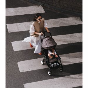 Poussette complète yoyo 3 châssis noir pack 0+ et 6+ leopard / noir Stokke