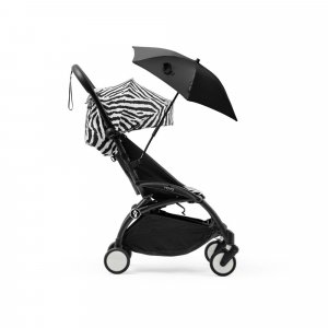 Poussette complète yoyo 3 châssis noir pack 0+ et 6+ zebra / noir Stokke