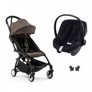 Poussette duo yoyo 3 + siège auto aton b2 black - chassis noir Stokke