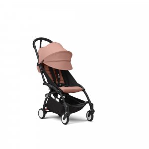 Poussette duo yoyo 3 pack 6+ et siège auto aton b2 black - chassis noir - ginger Stokke