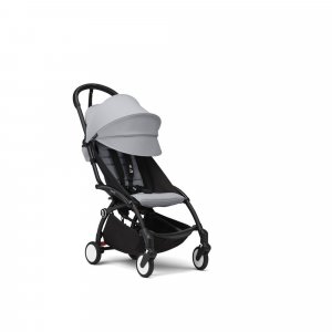 Poussette duo yoyo 3 pack 6+ et siège auto cloud g black - chassis noir - stone Stokke