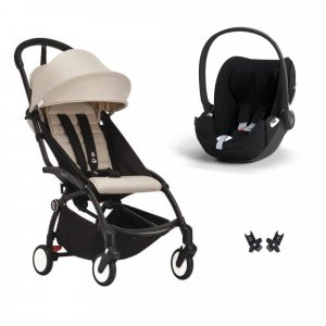 Poussette duo yoyo 3 pack 6+ et siège auto cloud t plus black - chassis noir - bonpoint Stokke