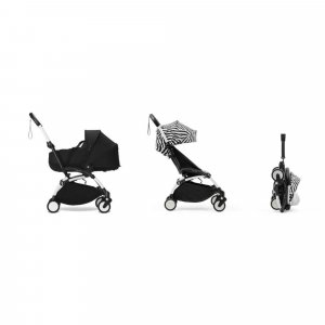Poussette duo yoyo 3 - châssis blanc + nacelle Stokke