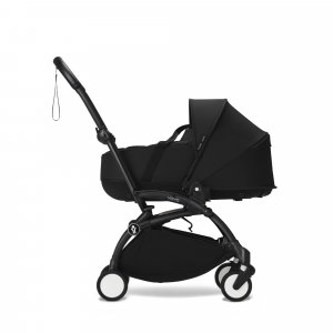Poussette duo yoyo 3 - châssis noir pack 6+ et nacelle zebra / noir Stokke