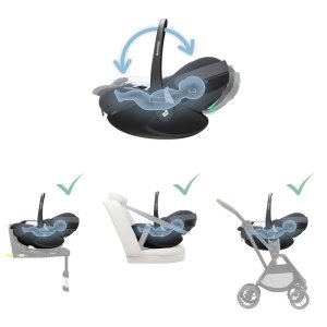 Poussette duo yoyo 3 pack 6+ et siège auto pebble 360 pro² - chassis noir - bonpoint Stokke
