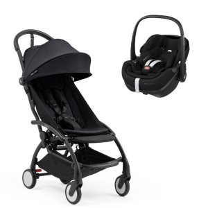 Poussette duo yoyo 5 + siège auto pebble 360 pro 2 black Stokke