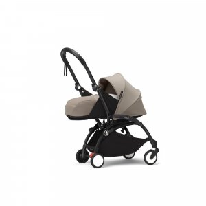 Poussette complète yoyo 3 châssis noir pack 0+ et 6+ taupe Stokke