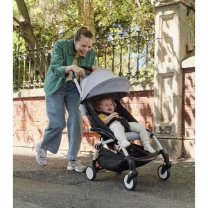 Poussette complète yoyo 3 châssis blanc pack 0+ et 6+ stone Stokke