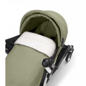 Poussette complète yoyo 3 châssis noir pack 0+ et 6+ olive Stokke