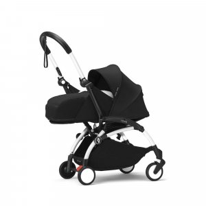 Poussette complète yoyo 3 châssis blanc pack 0+ et 6+ noir Stokke