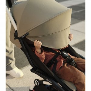Poussette complète yoyo 3 châssis blanc pack 0+ et 6+ bleu air france Stokke