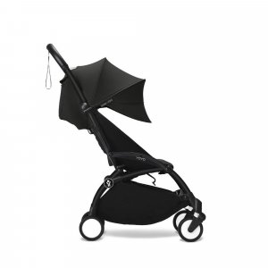 Poussette duo yoyo 3 - châssis noir pack 6+ et nacelle noir Stokke