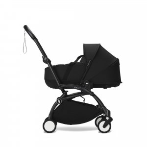 Poussette duo yoyo 3 - châssis noir pack 6+ et nacelle noir Stokke