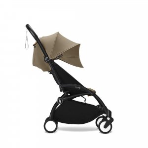 Poussette duo yoyo 3 - châssis noir pack 6+ et nacelle toffee Stokke