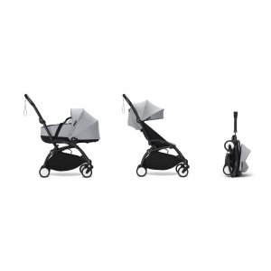 Poussette duo yoyo 3 - châssis noir + nacelle Stokke