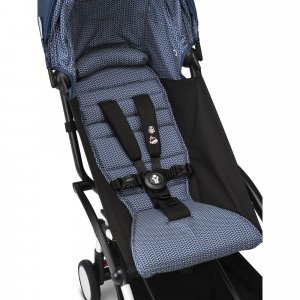 Poussette duo yoyo 3 - châssis noir pack 6+ et siège auto izi go modular x2 by besafe bleu air france Stokke
