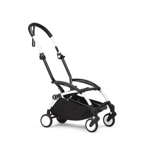 Poussette trio yoyo 3 pack 0+ & 6+ et siège auto aton b2 black - châssis blanc - leopard / noir Stokke