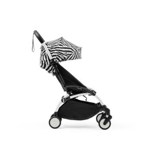 Poussette trio yoyo 3 pack 6+ + siège auto cloud t plus black + nacelle yoyo - châssis blanc - zebra / noir Stokke