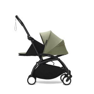 Poussette trio yoyo 3 - châssis noir pack 0+ & 6+ olive + siège auto izi go modular x2 by besafe Stokke