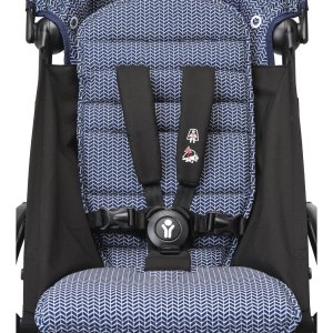 Poussette trio yoyo 3 - châssis noir pack 6+ siège auto izi go modular x2 by besafe + nacelle bleu air france Stokke