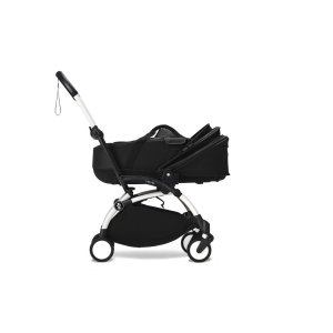 Poussette trio yoyo 3 - châssis blanc pack 6+ siège auto izi go modular x2 by besafe + nacelle noir Stokke