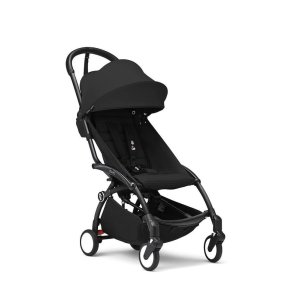 Poussette trio yoyo 3 pack 0+ & 6+ + siège auto cloud t black - châssis noir - noir Stokke