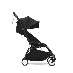 Poussette trio yoyo 3 pack 0+ & 6+ + siège auto cloud t black - châssis noir - noir Stokke