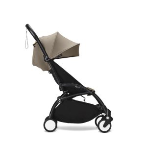 Poussette trio yoyo 3 pack 0+ & 6+ + siège auto cloud t black - châssis noir - taupe Stokke