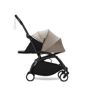 Poussette trio yoyo 3 pack 0+ & 6+ + siège auto cloud t black - châssis noir - taupe Stokke