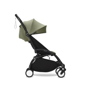 Poussette trio yoyo 3 pack 0+ & 6+ + siège auto cloud t black - châssis noir - olive Stokke