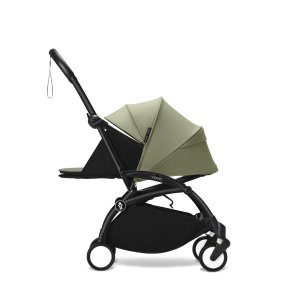 Poussette trio yoyo 3 pack 0+ & 6+ + siège auto cloud t black - châssis noir - olive Stokke