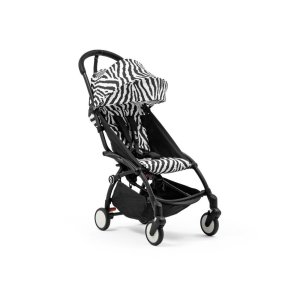 Poussette trio yoyo 3 pack 0+ & 6+ + siège auto cloud t black - châssis noir - zebra / noir Stokke