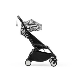 Poussette trio yoyo 3 pack 0+ & 6+ + siège auto cloud t black - châssis noir - zebra / noir Stokke