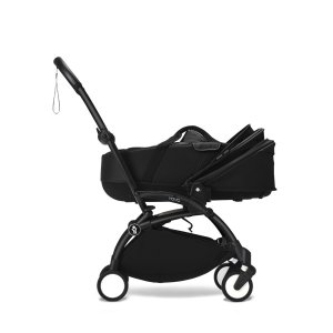 Poussette trio yoyo 3 pack 6+ et siège auto cloud g black + nacelle yoyo - chassis blanc - leopard / noir Stokke
