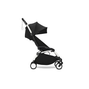 Poussette trio yoyo 3 pack 0+ & 6+ + siège auto cloud t black - châssis blanc - noir Stokke
