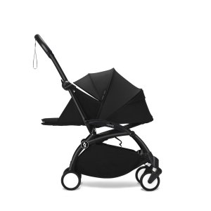 Poussette trio yoyo 3 pack 0+ & 6+ + siège auto cloud t black - châssis blanc - noir Stokke