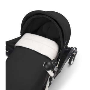 Poussette trio yoyo 3 pack 0+ & 6+ + siège auto cloud t black - châssis blanc - noir Stokke