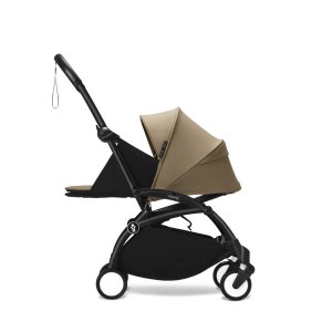 Poussette trio yoyo 3 pack 0+ & 6+ + siège auto cloud t black - châssis blanc - toffee Stokke