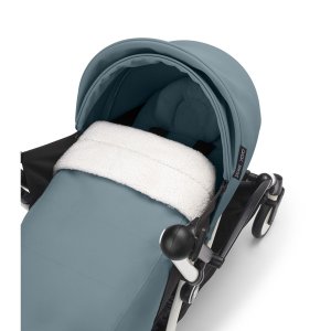 Poussette trio yoyo 3 pack 0+ & 6+ + siège auto cloud t black - châssis blanc - aqua Stokke